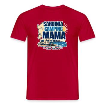 Campinggeschenke für Frauen, Sardinien Camping Mama - Männer T-Shirt - Rot - Vorne - AI Model Male 178 dark (178cm)
