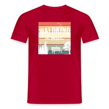 Waldkind im Herzen - Männer T-Shirt - Rot - Vorne - AI Model Male 178 dark (178cm)
