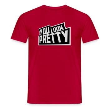 Tu as l’air assez drôle, complément Logo de l’amour de soi - T-shirt homme - rouge - Devant - AI Model Male 178 dark (178cm)