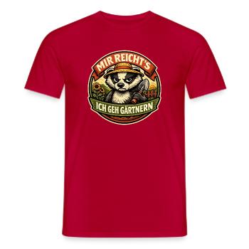 Mir reicht's Panda Garten-Spruch - Männer T-Shirt - Rot - Vorne - AI Model Male 178 dark (178cm)