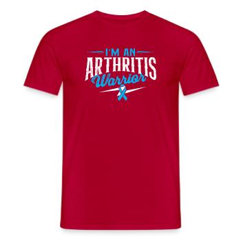 I'm An Arthritis Warrior Joint Pain Pride - Men's T-Shirt - red - Front - AI Model Male 178 dark (178cm)