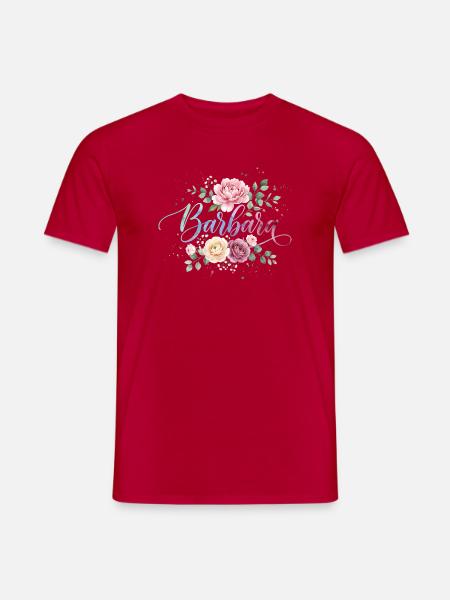 Fonts aquarelles Barbara Blüten - T-shirt homme - rouge