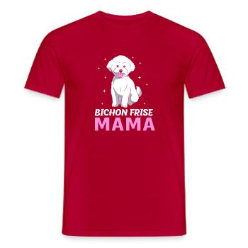 Bichon Frise - Männer T-Shirt - Rot - Vorne - AI Model Male 178 dark (178cm)