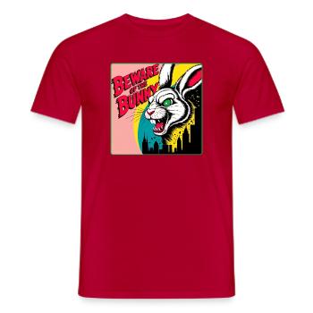 Böser Hase Horror Comic Style - Männer T-Shirt - Rot - Vorne - AI Model Male 178 dark (178cm)