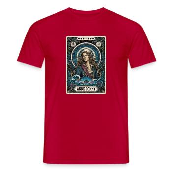 Jeu de tarot Anne Bonny Pirate - T-shirt homme - rouge - Devant - AI Model Male 178 dark (178cm)