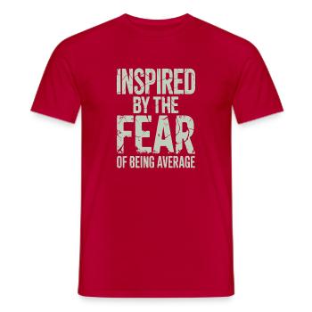 Mindset Inspired By Fear Of Average Bodybuilding - Männer T-Shirt - Rot - Vorne - AI Model Male 178 dark (178cm)