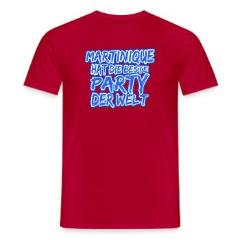 Urlaub Martinique - Männer T-Shirt - Rot - Vorne - AI Model Male 178 dark (178cm)