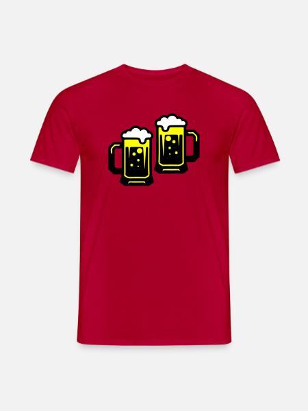 Bier Prost Symbol - Männer T-Shirt - Rot