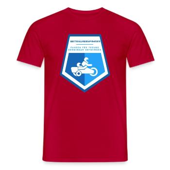 Seitenwagenfahrer: Fahren für Freude - Männer T-Shirt - Rot - Vorne - AI Model Male 178 dark (178cm)