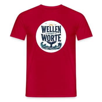 Wellen statt Worte für Timmy (Hope) - Männer T-Shirt - Rot - Vorne - AI Model Male 178 dark (178cm)