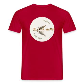 Kiebitz? Keep Itzzz - Kiebitz trinkt im See - Zen - Männer T-Shirt - Rot - Vorne - AI Model Male 178 dark (178cm)