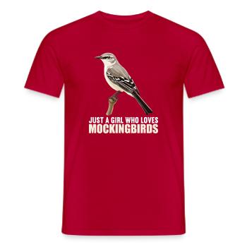 Spottdrosseln Spottdrossel - Männer T-Shirt - Rot - Vorne - AI Model Male 178 dark (178cm)