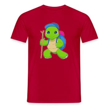 Randonnée à dos pour randonneurs de tortues - T-shirt homme - rouge - Devant - AI Model Male 178 dark (178cm)