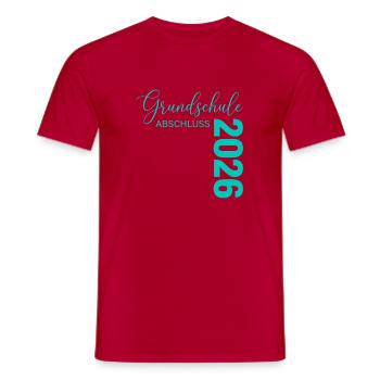 Grundschule Abschluss 2023 Jubiläum - Männer T-Shirt - Rot - Vorne - AI Model Male 178 dark (178cm)