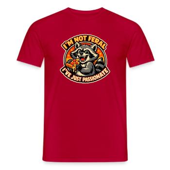 Ich bin nicht wild – Pizzaverrückt - Männer T-Shirt - Rot - Vorne - AI Model Male 178 dark (178cm)