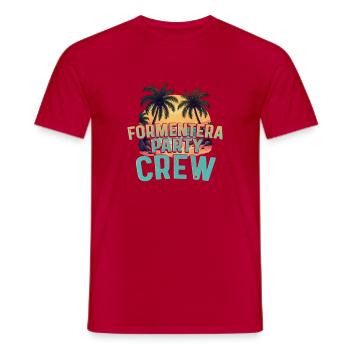 Équipe de la fête de Formentera - T-shirt homme - rouge - Devant - AI Model Male 178 dark (178cm)