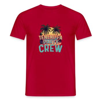 Teneriffa Party Crew - Männer T-Shirt - Rot - Vorne - AI Model Male 178 dark (178cm)