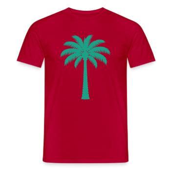 Palmier - vacances d’été à la plage Mer tropicale - T-shirt homme - rouge - Devant - AI Model Male 178 dark (178cm)