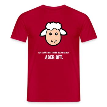 Ich kann nicht immer recht haben. Aber oft. - Männer T-Shirt - Rot - Vorne - AI Model Male 178 dark (178cm)
