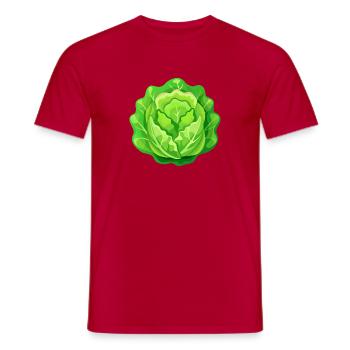 Lettuce Head - Men's T-Shirt - red - Front - AI Model Male 178 dark (178cm)