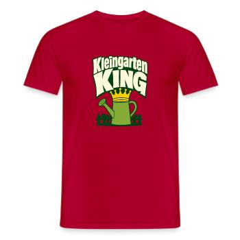 Kleingarten King Watering Can Garden Pride - Men's T-Shirt - red - Front - AI Model Male 178 dark (178cm)
