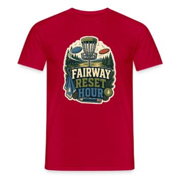 FAIRWAY RESET HOUR - Männer T-Shirt - Rot - Vorne - AI Model Male 178 dark (178cm)
