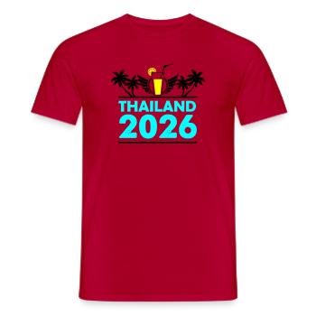 thailand_2026 - Men's T-Shirt - red - Front - AI Model Male 178 dark (178cm)