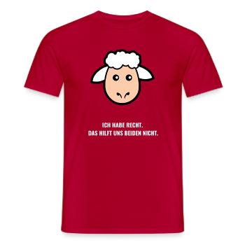 Ich Habe Recht. Das Hilft Uns Beiden Nicht. - Männer T-Shirt - Rot - Vorne - AI Model Male 178 dark (178cm)