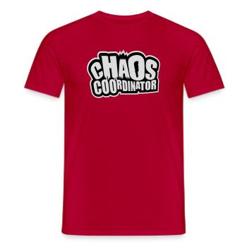 Coordinateur du Chaos Titre drôle Parents Teacher Logo - T-shirt homme - rouge - Devant - AI Model Male 178 dark (178cm)