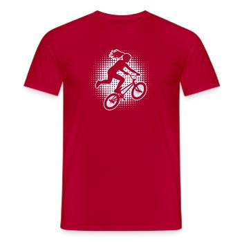 Idée cadeau pour le cycliste de BMX avec BMX freestyle - T-shirt homme - rouge - Devant - AI Model Male 178 dark (178cm)