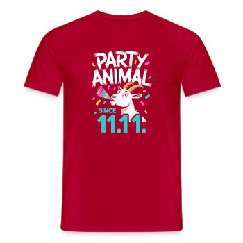 Karneval Party Kölner Animal Since 11.11. Köln - Männer T-Shirt - Rot - Vorne - AI Model Male 178 dark (178cm)