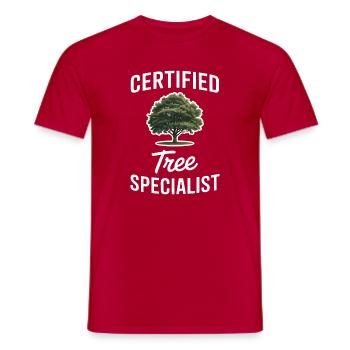 Arbres, proverbes, arbres, forêt, drôle, cadeau d’arbres - T-shirt homme - rouge - Devant - AI Model Male 178 dark (178cm)