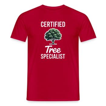 Arbres, proverbes, arbres, forêt, drôle, cadeau d’arbres - T-shirt homme - rouge - Devant - AI Model Male 178 dark (178cm)
