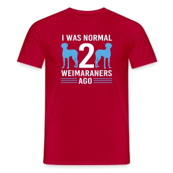 Weimaraner - Männer T-Shirt - Rot - Vorne - AI Model Male 178 dark (178cm)