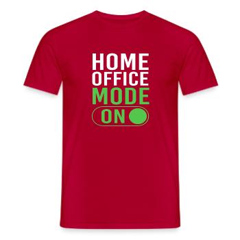 Remote home office - Men's T-Shirt - red - Front - AI Model Male 178 dark (178cm)