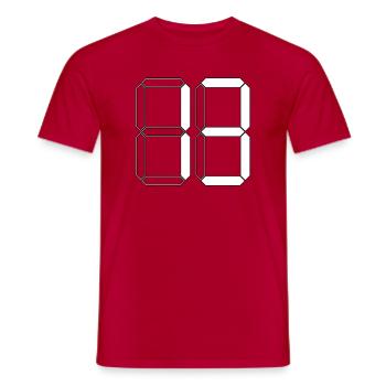 NUMÉRO 13 Treize Cadeaux d’anniversaire numériques - T-shirt homme - rouge - Devant - AI Model Male 178 dark (178cm)