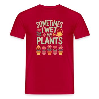Zimmerpflanzen Sprüche Lustiges Blumen Geschenk - Männer T-Shirt - Rot - Vorne - AI Model Male 178 dark (178cm)