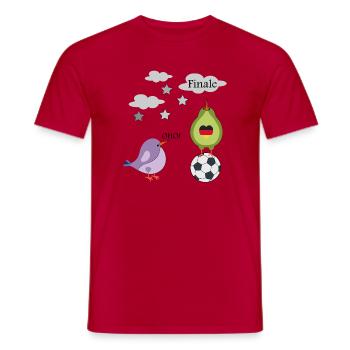 Soccer - Men's T-Shirt - red - Front - AI Model Male 178 dark (178cm)