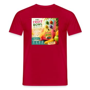 The Fruit Bowl — Parodie de pédale de guitare Fresh Tone - T-shirt homme - rouge - Devant - AI Model Male 178 dark (178cm)
