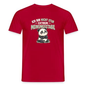 Stures Tier – Panda. Ich bin nicht - Männer T-Shirt - Rot - Vorne - AI Model Male 178 dark (178cm)