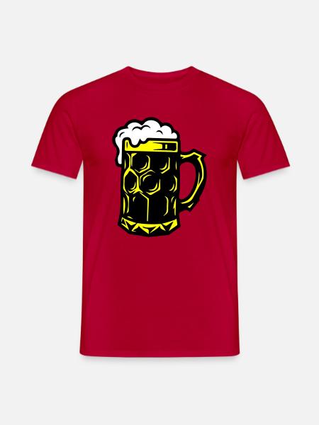 Beer Mug Symbol Booze - Men's T-Shirt - red
