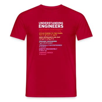 Ingénieur électricien Électricien Génie électrique - T-shirt homme - rouge - Devant - AI Model Male 178 dark (178cm)