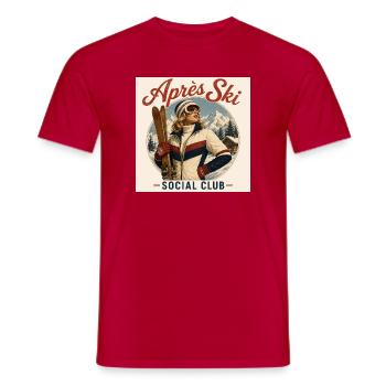 Après Ski Club  - Männer T-Shirt - Rot - Vorne - AI Model Male 178 dark (178cm)