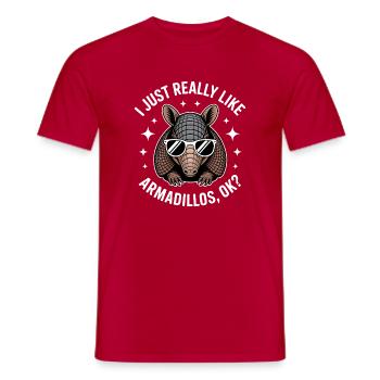 Armadillo Dictons Drôles Cadeau d’Armadillo - T-shirt homme - rouge - Devant - AI Model Male 178 dark (178cm)