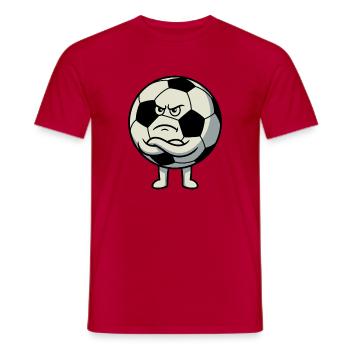 Wütender Fußball-Cartoon - Männer T-Shirt - Rot - Vorne - AI Model Male 178 dark (178cm)