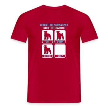Zwergschnauzer - Männer T-Shirt - Rot - Vorne - AI Model Male 178 dark (178cm)