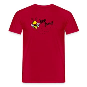 Bee Yourself Bee Saying T-Shirt - Men's T-Shirt - red - Front - AI Model Male 178 dark (178cm)