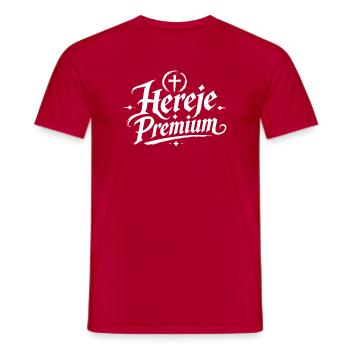 Heretic Premium – Du bist ein Geschichtenerzähler - Männer T-Shirt - Rot - Vorne - AI Model Male 178 dark (178cm)