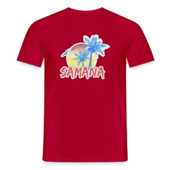 Geschenk für Samana - Männer T-Shirt - Rot - Vorne - AI Model Male 178 dark (178cm)