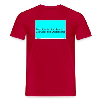 Wächterwitz: Auge Zudrücken - Männer T-Shirt - Rot - Vorne - AI Model Male 178 dark (178cm)